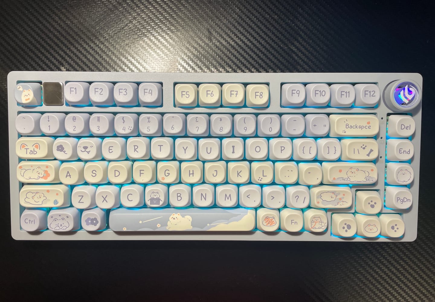 Customer photo review of HI75C - Aluminum Gasket-Mount Keyboard (Prebuilt / Barebone kit)