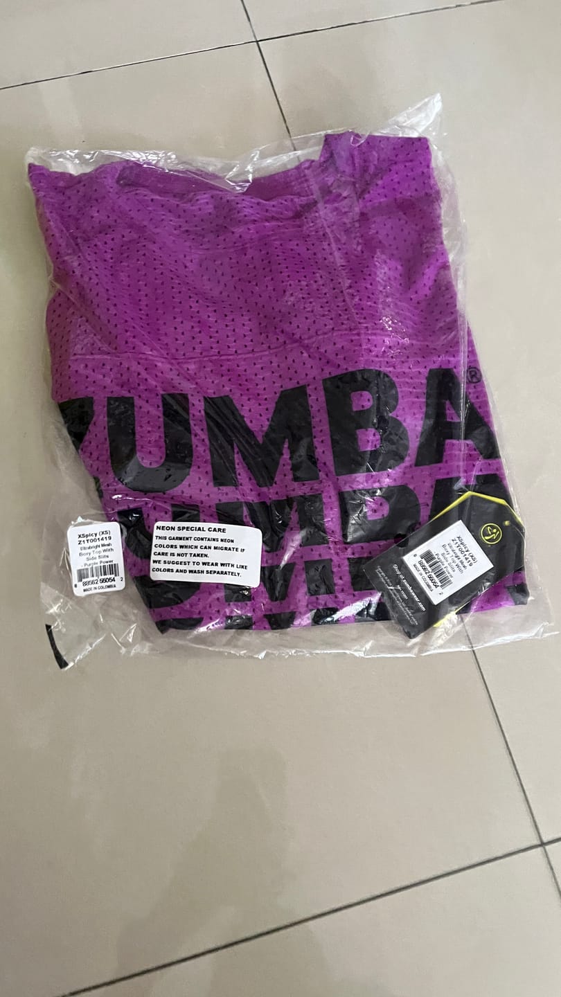 Customer photo review of Ultrabright Mesh Boxy Top With Side Slits