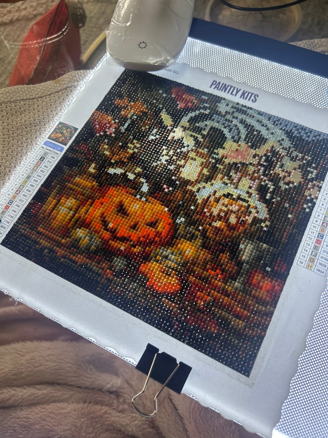Customer photo review of Halloween Potion Pumpkin Scene (Diamond Painting)