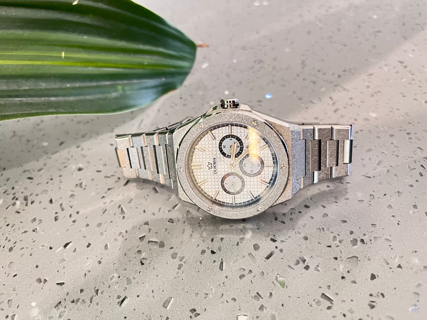Customer photo review of Regal Baron - Sparkling Frosted Texture Steel White Dial Miyota 9120 Automatic Watch for Men l Bonus Precision Winder Included