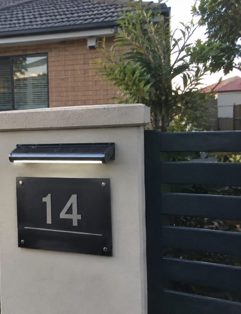 Customer photo review of 30cm Solar Sign Lights for Real Estate Boards & Outdoor Advertising