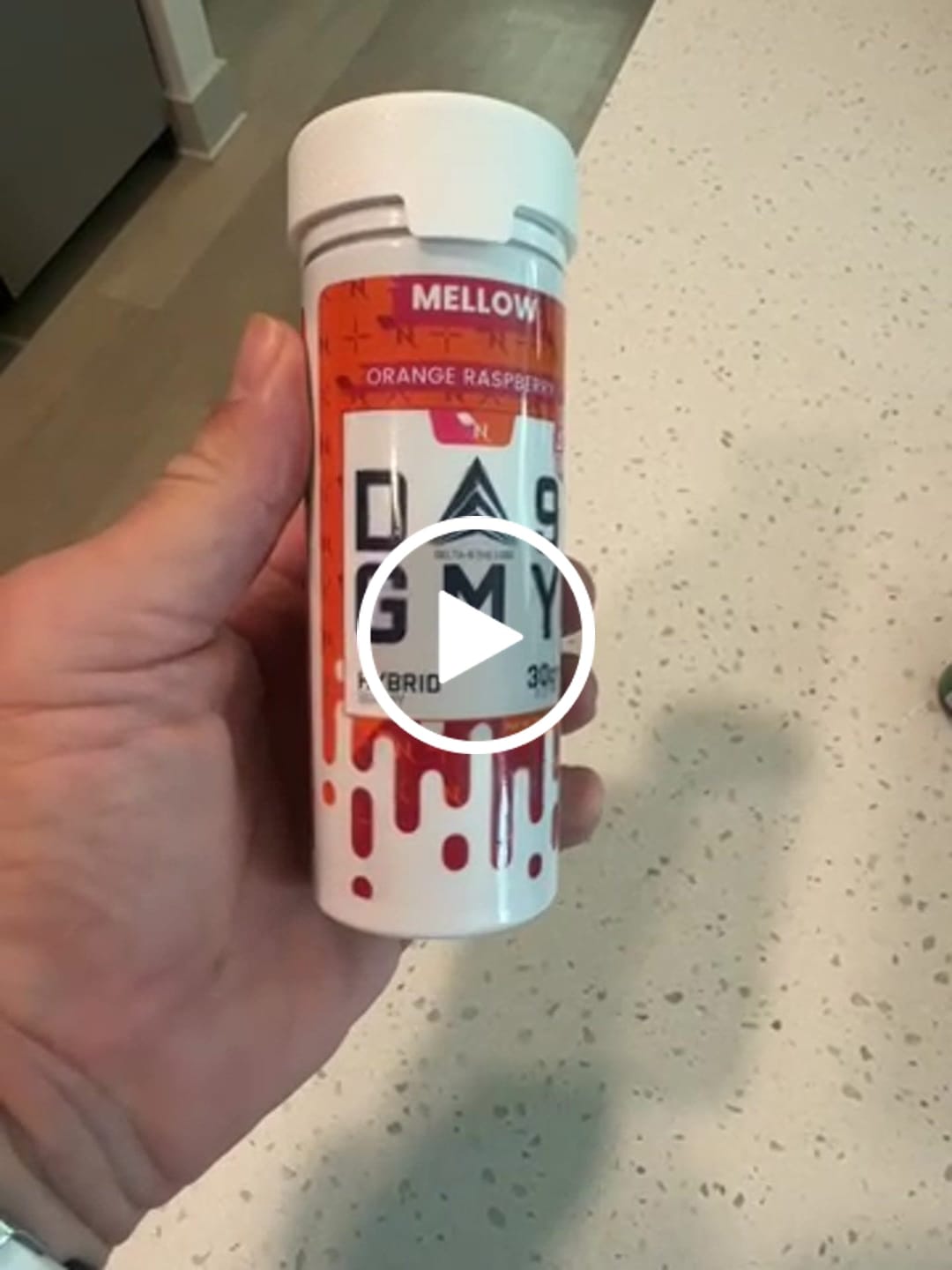 Customer video review of DELTA 9 GUMMIES HYBRID - 30CT Orange Raspberry 810mg (15mg ea.)