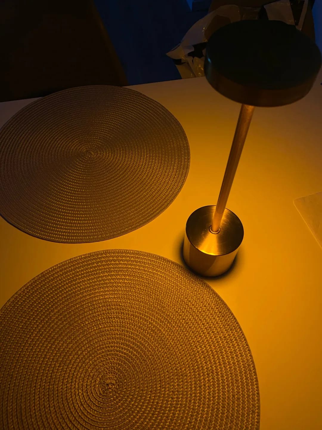 Customer photo review of Gold Table Lamp for Bedside, Cordless Rechargeable, 34 cm