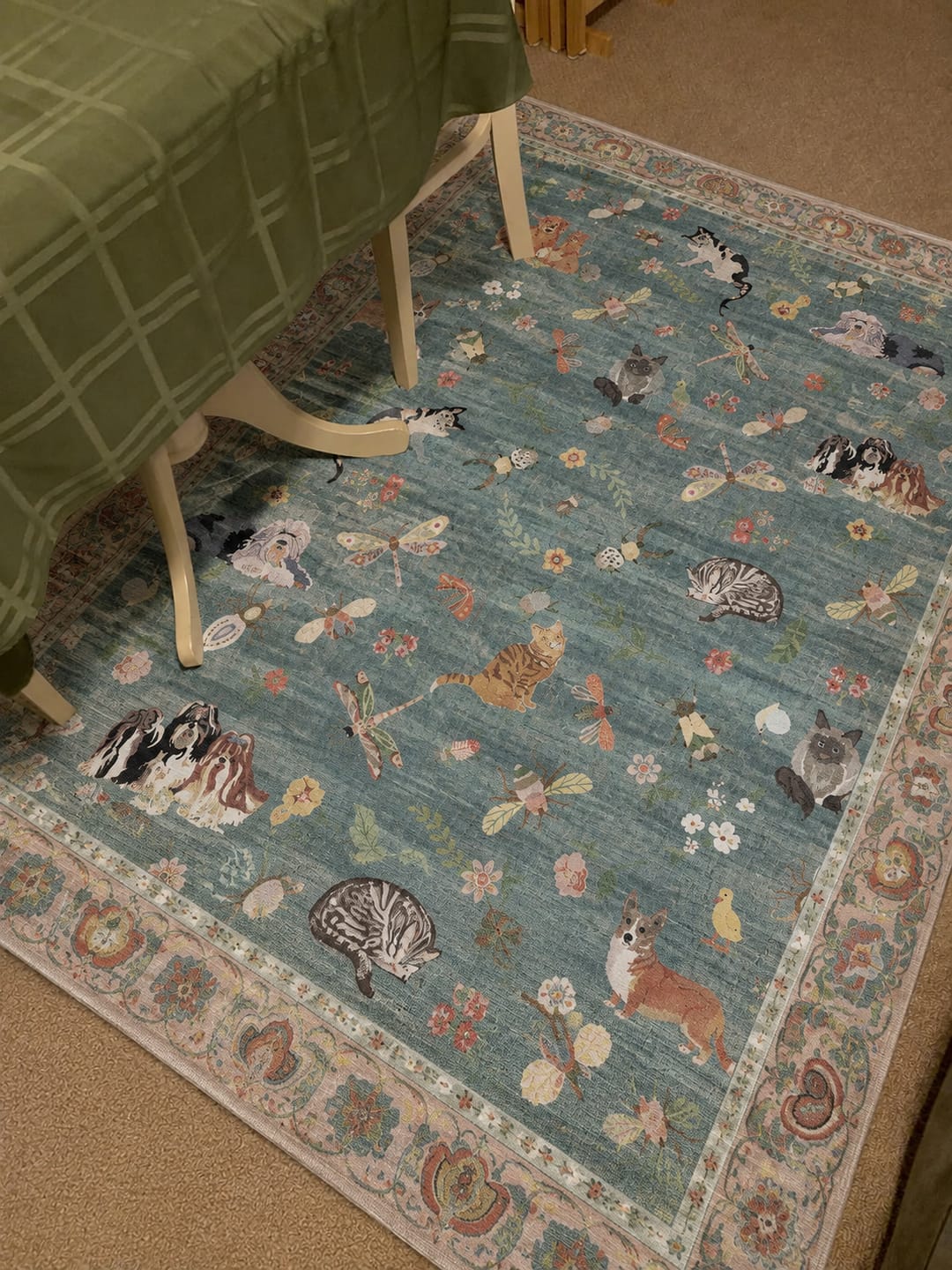 Customer photo review of Milo Washable Area Rug - Green