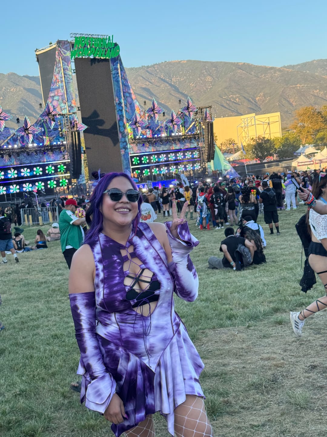 Customer photo review of Purple Tie Dye Pixie DRESS