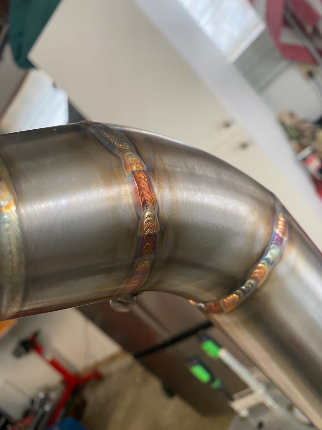 Customer photo review of 2.500" OD x 16ga (0.065") Round Tube - Polished OD - 304 Stainless - 2 Foot Length