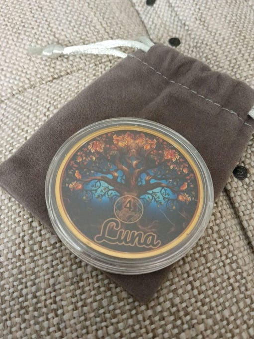 Customer photo review of Personalized Sobriety Coin - Tree of Life