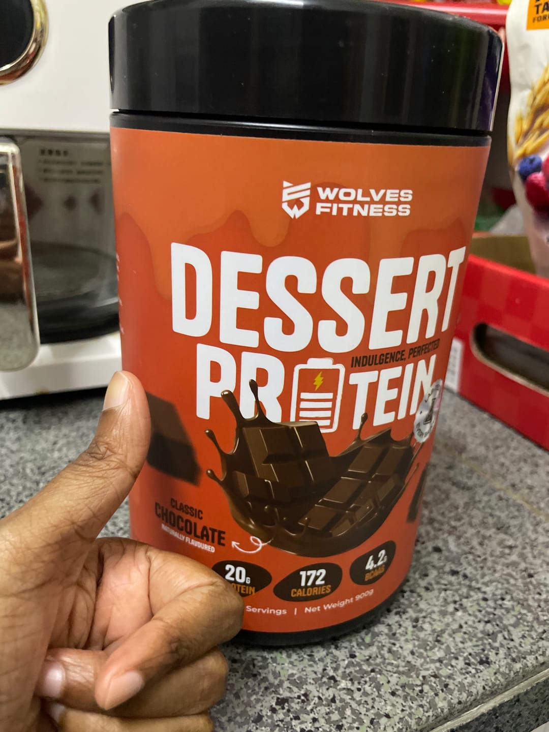 Customer photo review of Dessert Protein Classic Chocolate (900g Tub - 20 Servings)