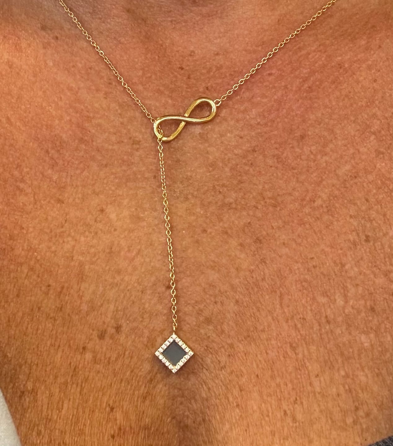Customer photo review of Infinity Necklace