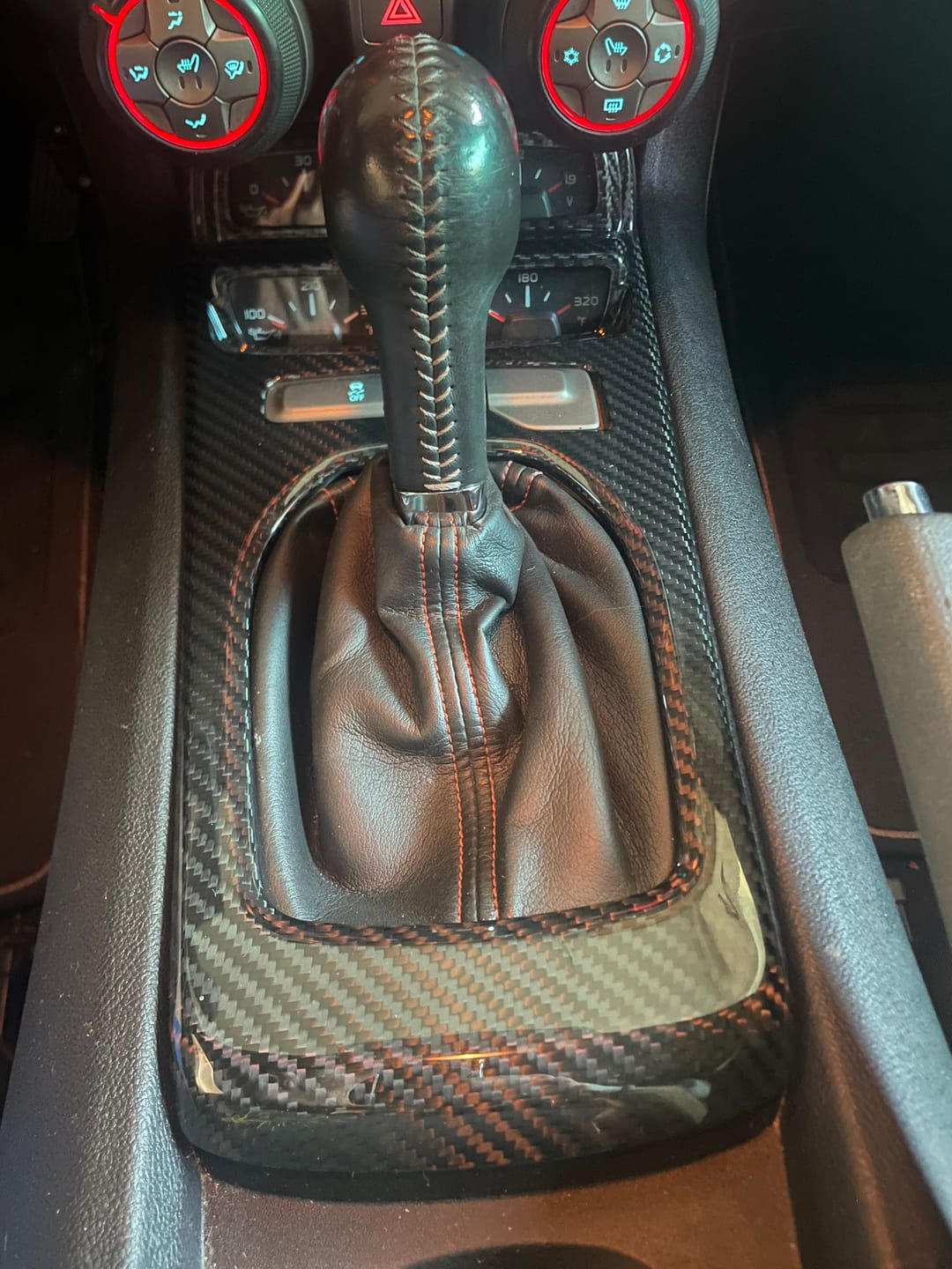 Customer photo review of Interior Carbon Fiber Center Console Cover for 2010-2015 Chevy Camaro