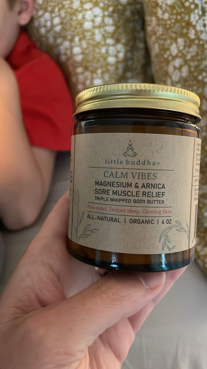 Customer photo review of Calm Vibes Magnesium & Arnica Body Butter