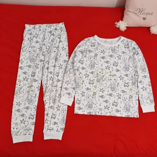 Customer photo review of Color-Your-Own Christmas Pajamas