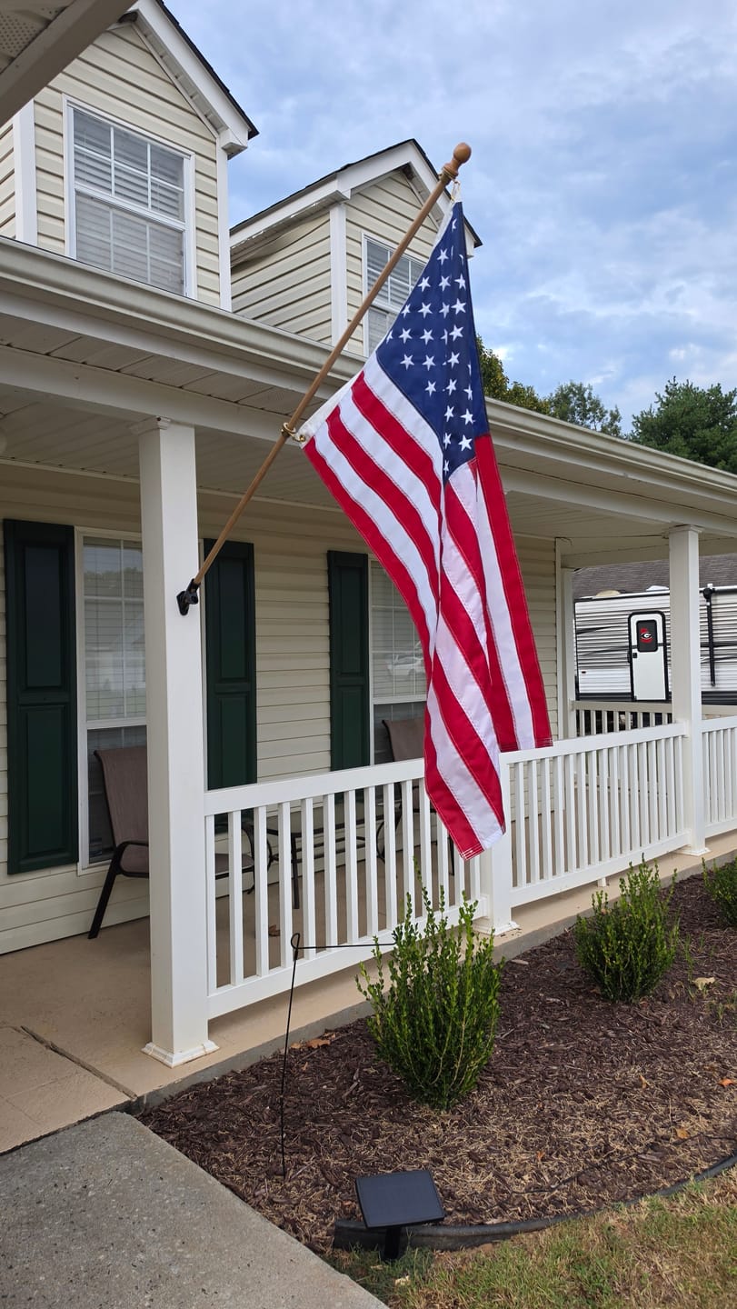 Customer photo review of 3' x 5' American Flag Set