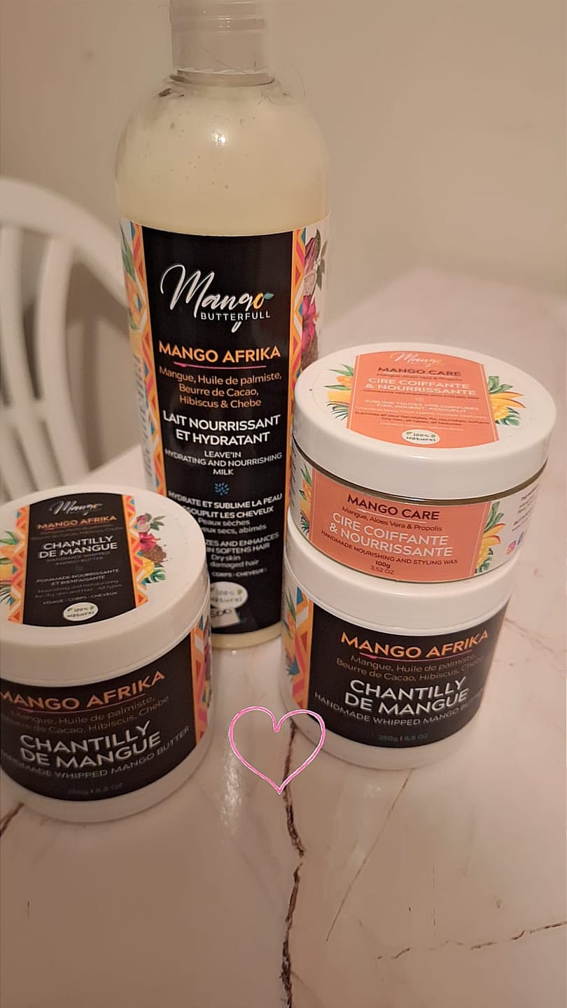 Customer photo review of Lait Hydratant & Nourrissant MANGO AFRIKA – Leave-in Cheveux Afros