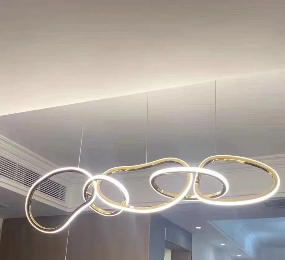 Customer photo review of Rose Chandelier for Bedroom, Stainless Loops, 150 cm
