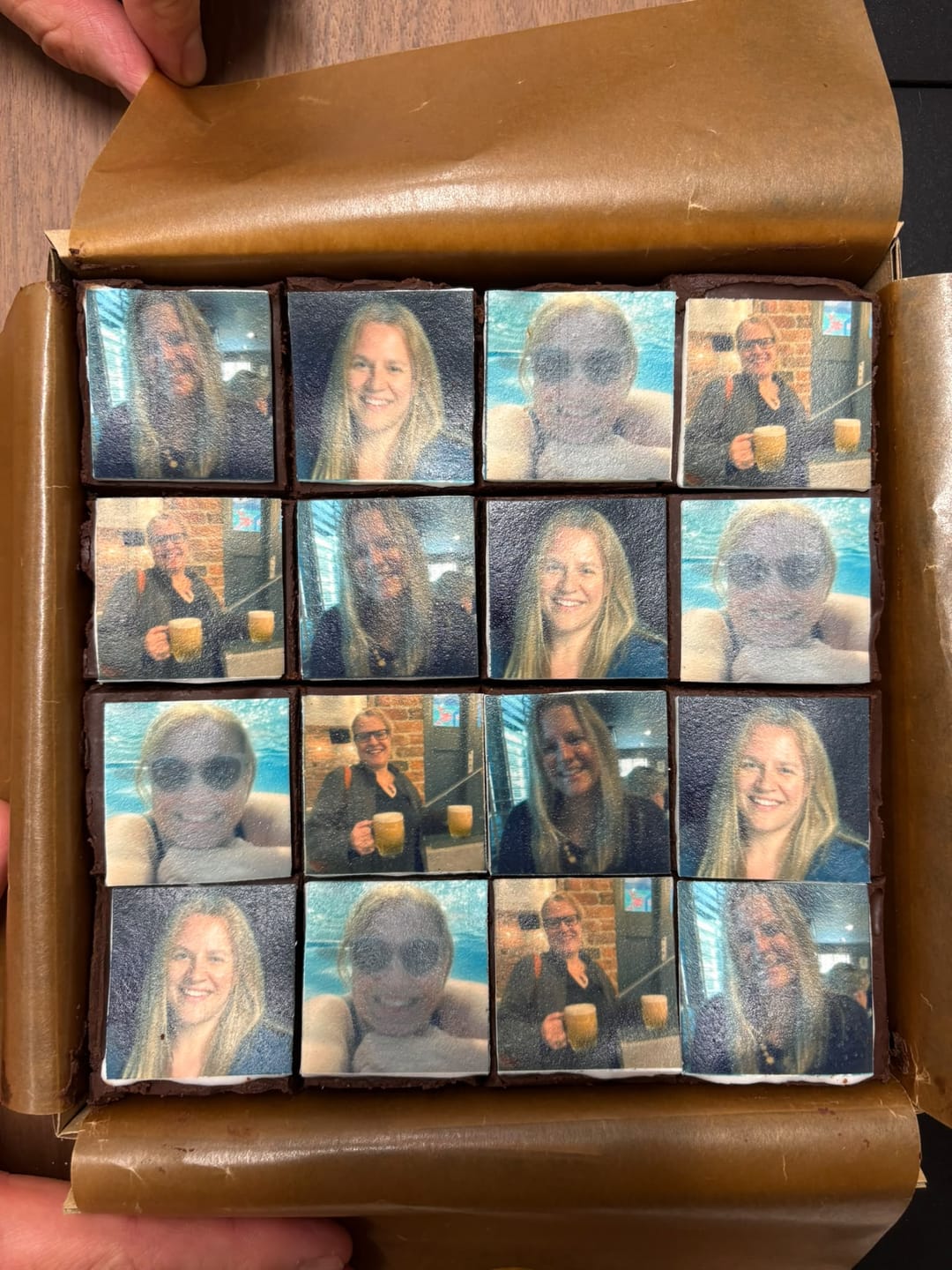 Customer photo review of Edible Image Brownies
