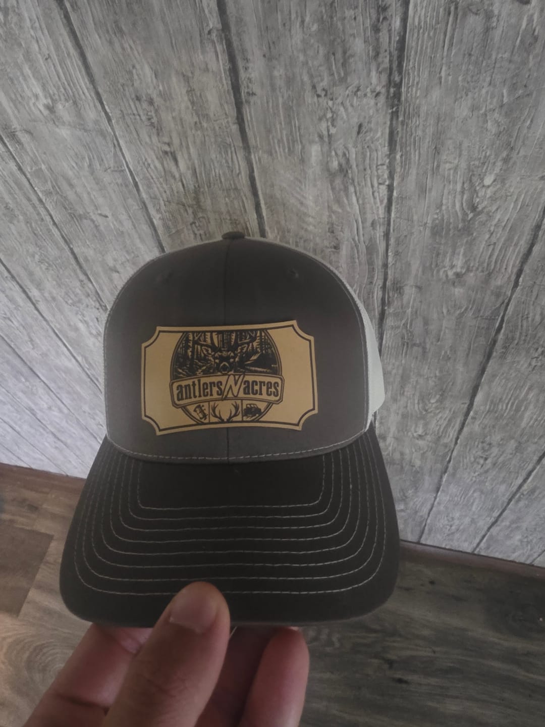 Customer photo review of DyeCharm Custom Leather Patch Hats
