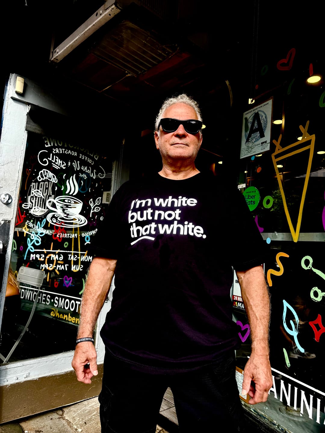 Customer photo review of I’m white but not that white Unisex Tee