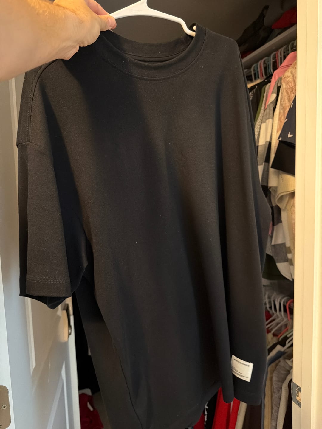 Customer photo review of Mock Neck T-Shirt