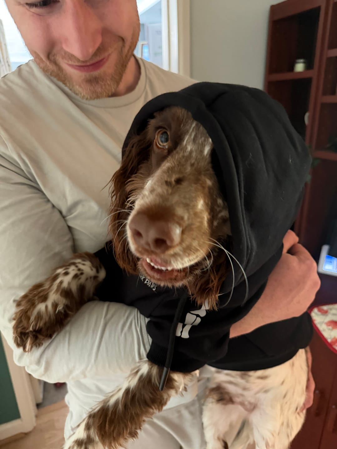 Customer photo review of Halloween Human Hoodie - Reflective Skeleton