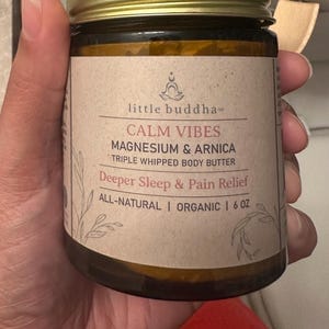 Customer photo review of Calm Vibes Magnesium & Arnica Body Butter