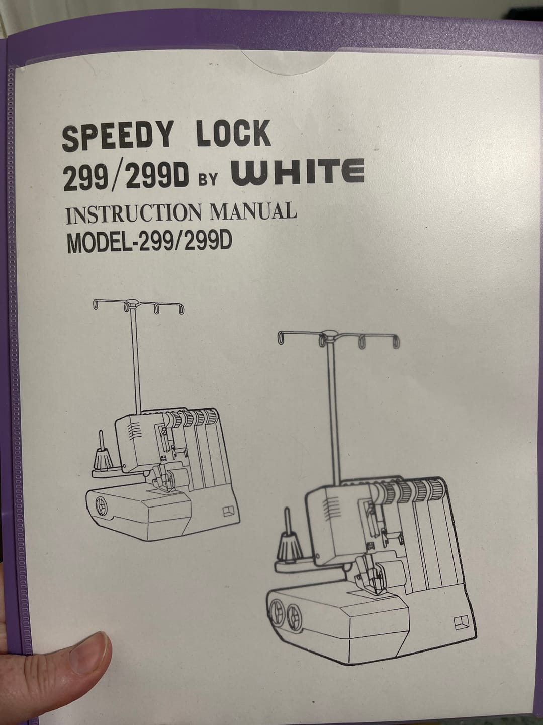 Customer photo review of White 299D Instruction Manual