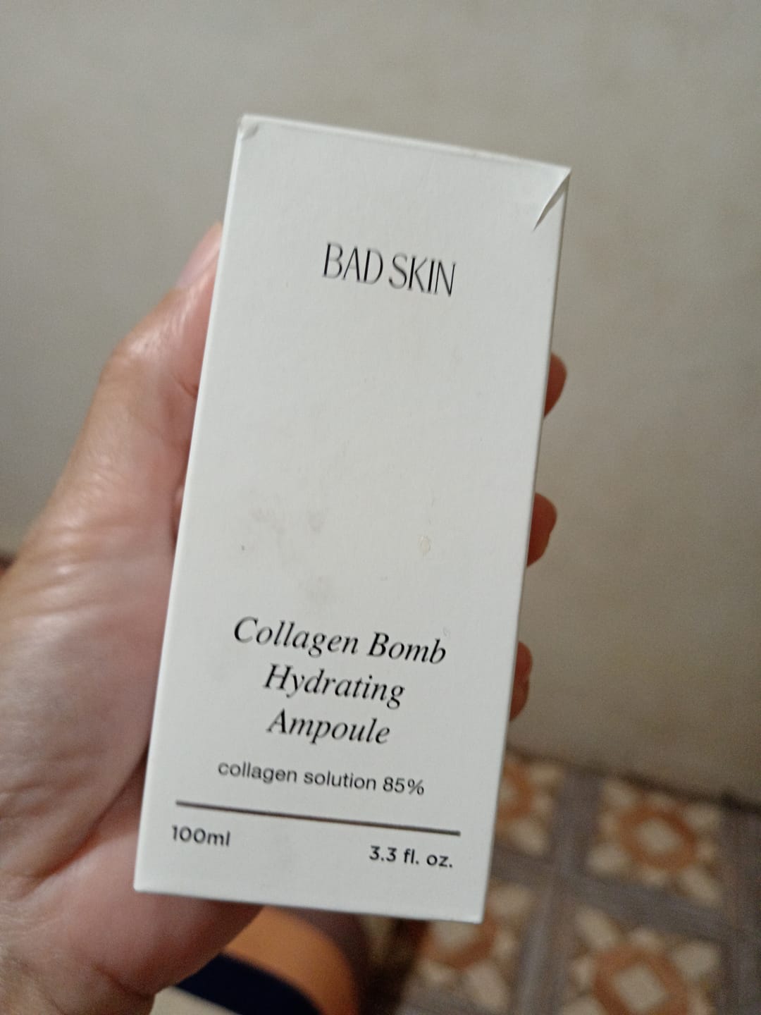 Customer photo review of Bad Skin™ Korean Collagen Bomb Hydrating Ampoule