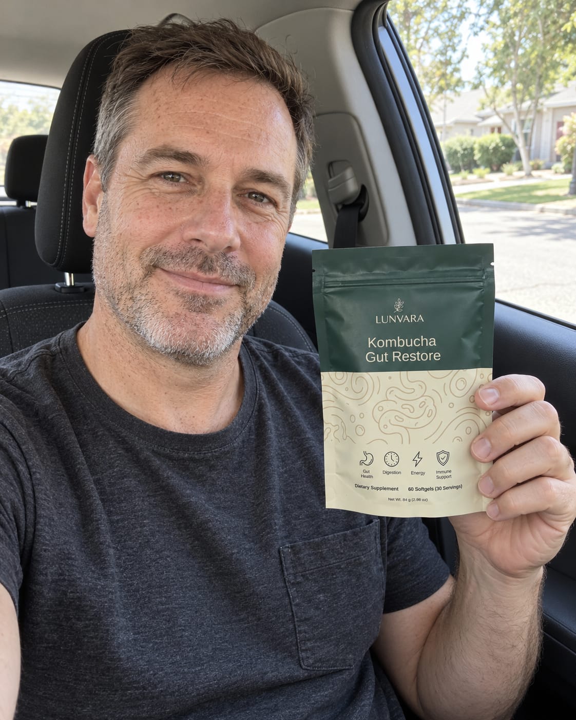 Customer photo review of Kombucha Gut Restore Softgels