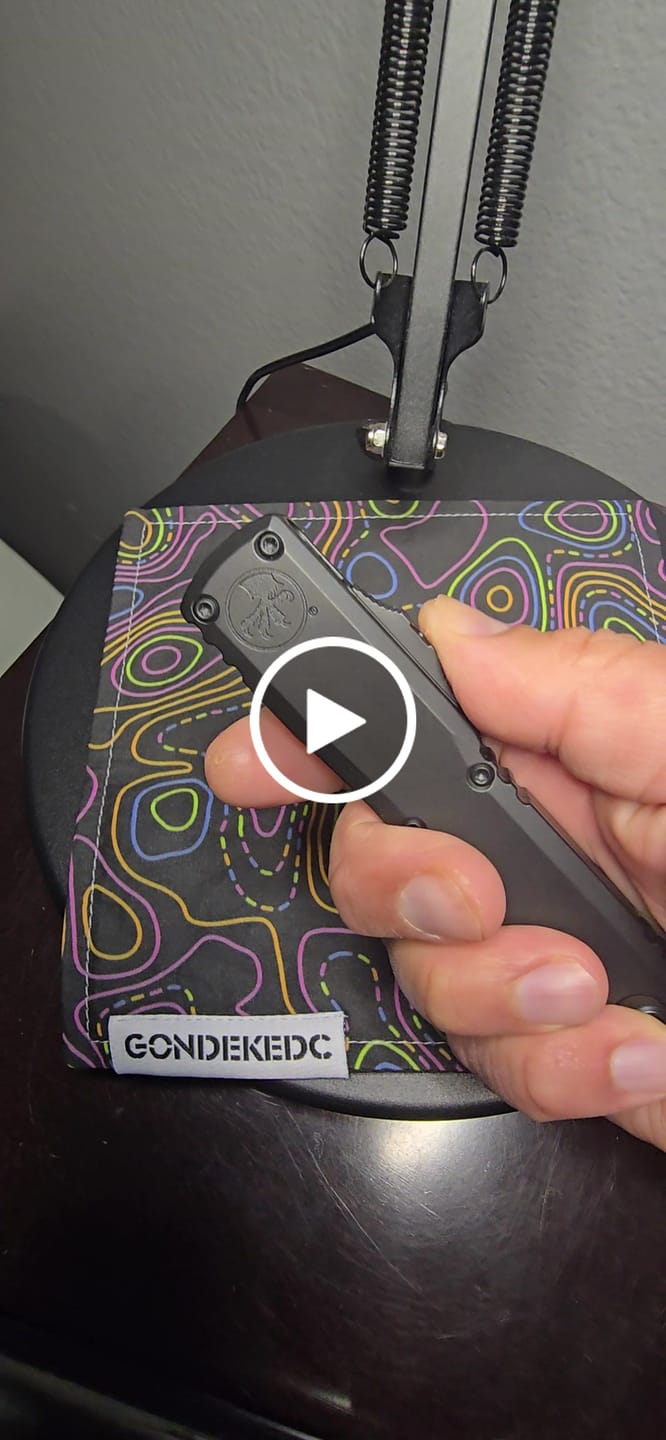 Customer video review of Microtech Ultratech Gen III ZBP S/E OTF Auto Knife - Black Aluminum, 3.55" M390MK, Deep Engraved USA Flag - Made in USA (1121-1T-DFLAG)