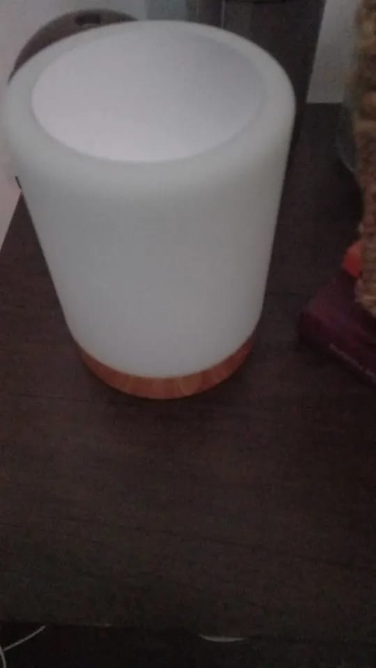 Customer photo review of Colour-Changing Table Lamp for Bedside, Remote Control, 12 cm