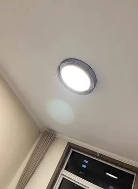 Customer photo review of Gold Pendant Light for Bedroom, Remote-Dimmable LED, 50 cm