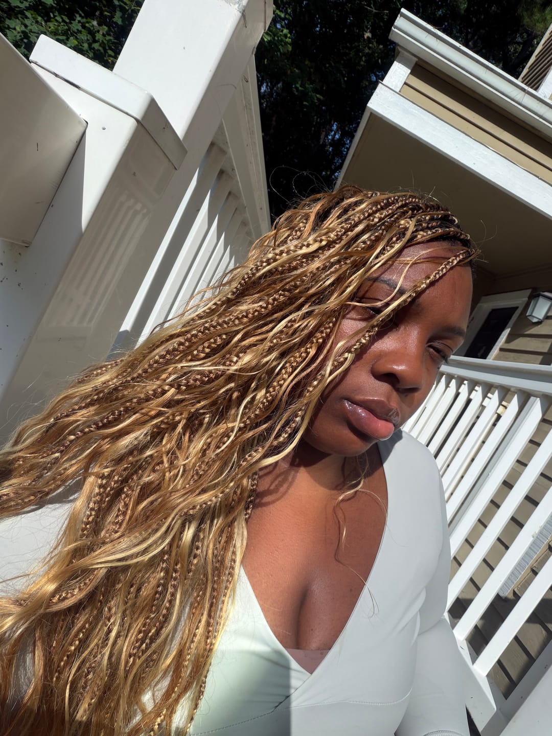 Customer photo review of #27/#30/#613 Mix Color Blend Body Wave Bulk Human Braiding Hair