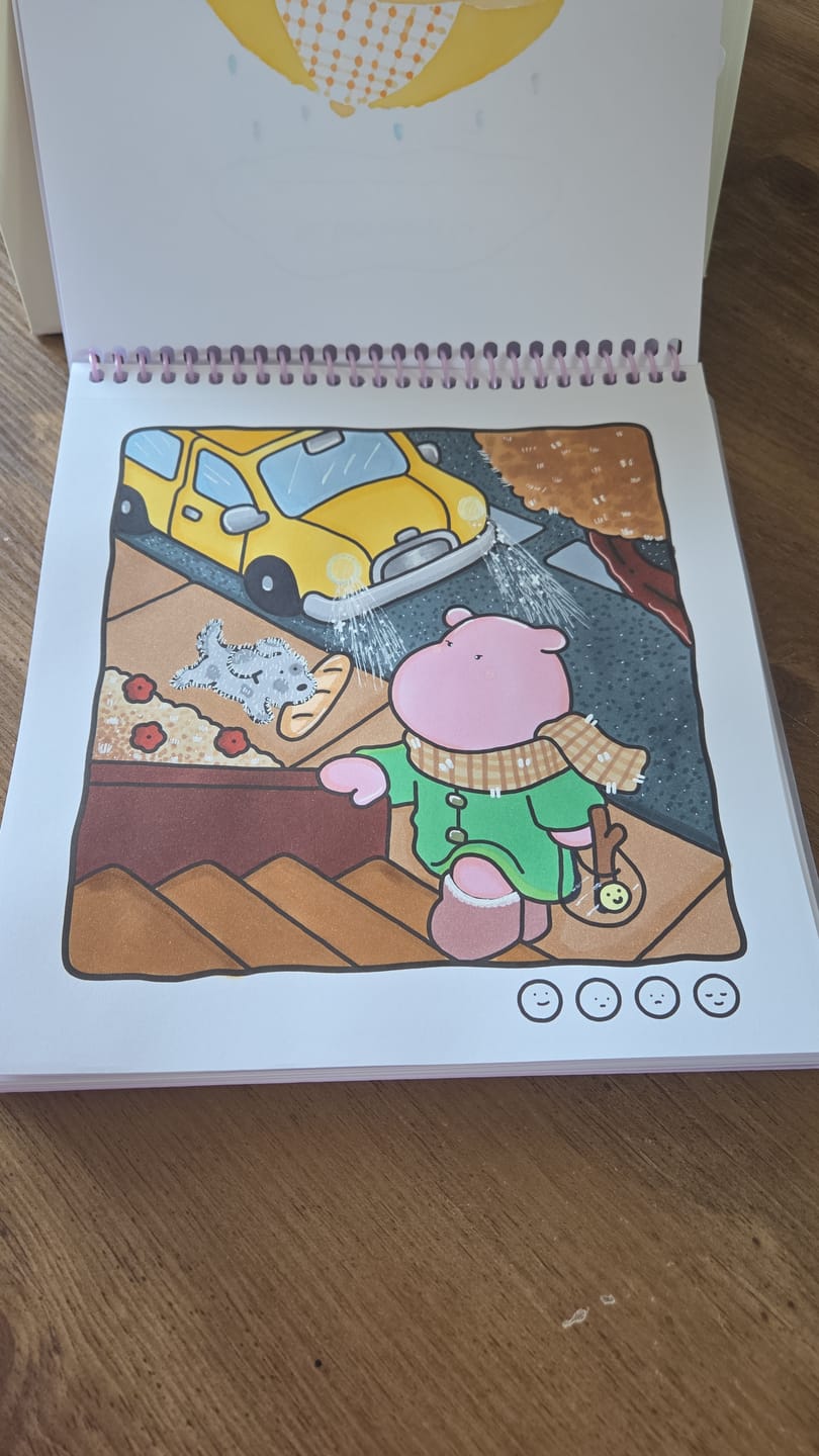 Customer photo review of Ohuhu x Coco Wyo Cozy Mood Coloring Kit, Honolulu B 48 Colors Alcohol Markers with Brush & Fine Dual Tips, Coloring Book with Mood Tracker Pages