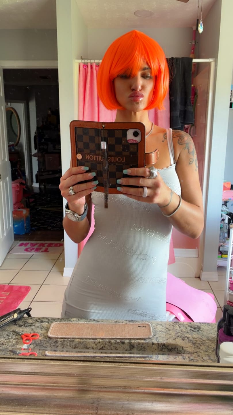 Customer photo review of Red Halter Lounge Pant Set