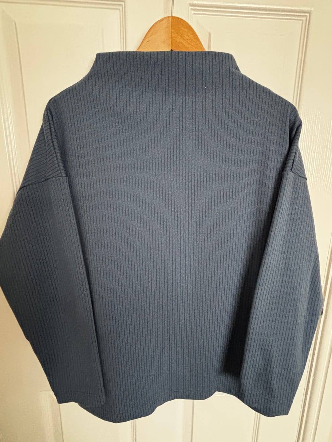 Customer photo review of Narrow Stripes Brushed Soft Knit Fabric