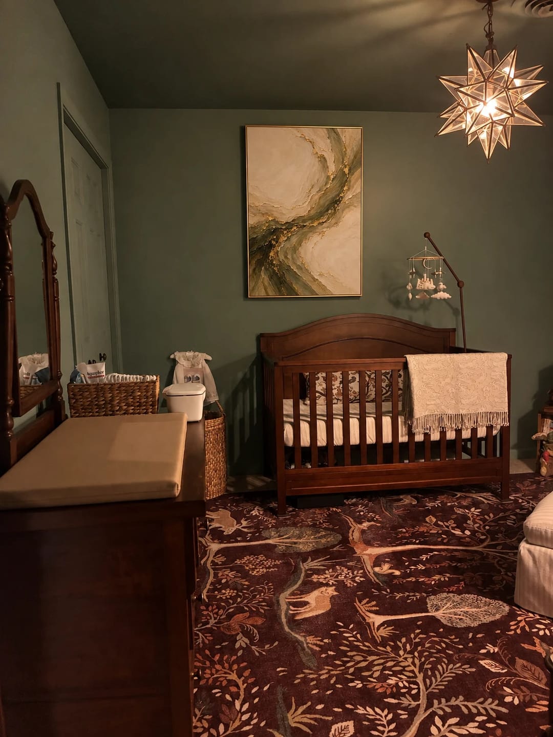 Customer photo review of Textured & Impasto Art｜Golden Sage Marble Flow