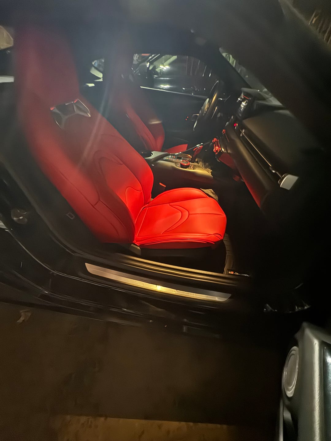 Customer photo review of 2020+ Toyota Supra Custom Leather Seat Covers