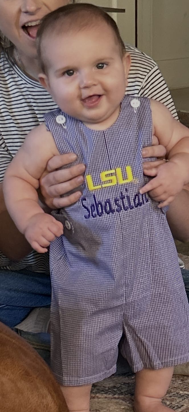 Customer photo review of LSU Embroidered Purple Jon Jon