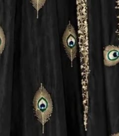 Customer photo review of Black Silk Embroidered Anarkali Gown