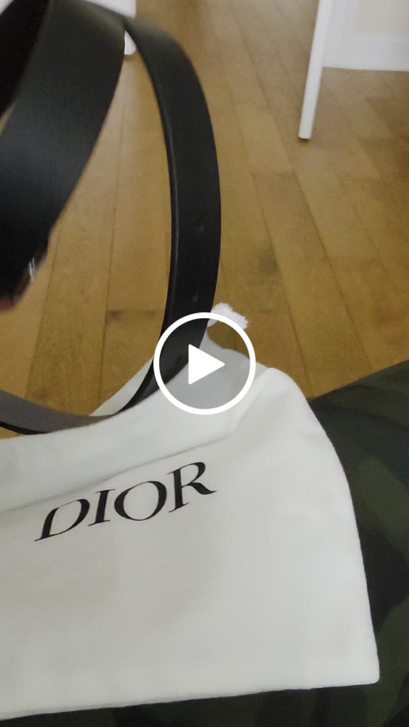 Customer video review of Dior 2026 Night Code Belt 25mm Smooth Cowhide Leather