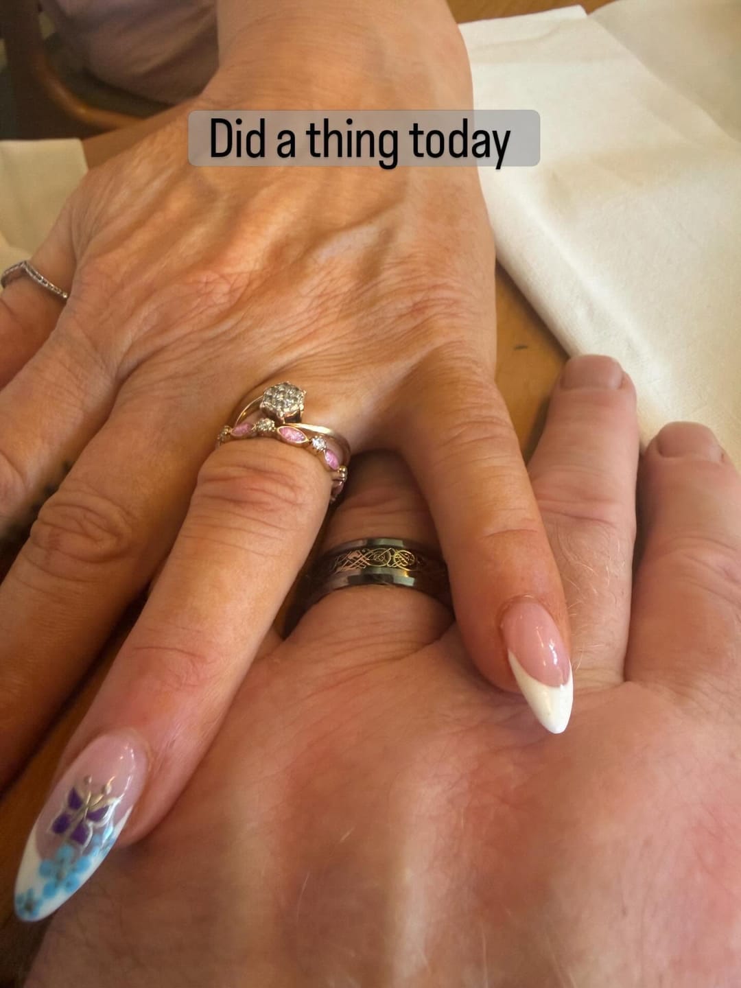 Customer photo review of Keepsake Dainty Sparkle Full Marquise Ring