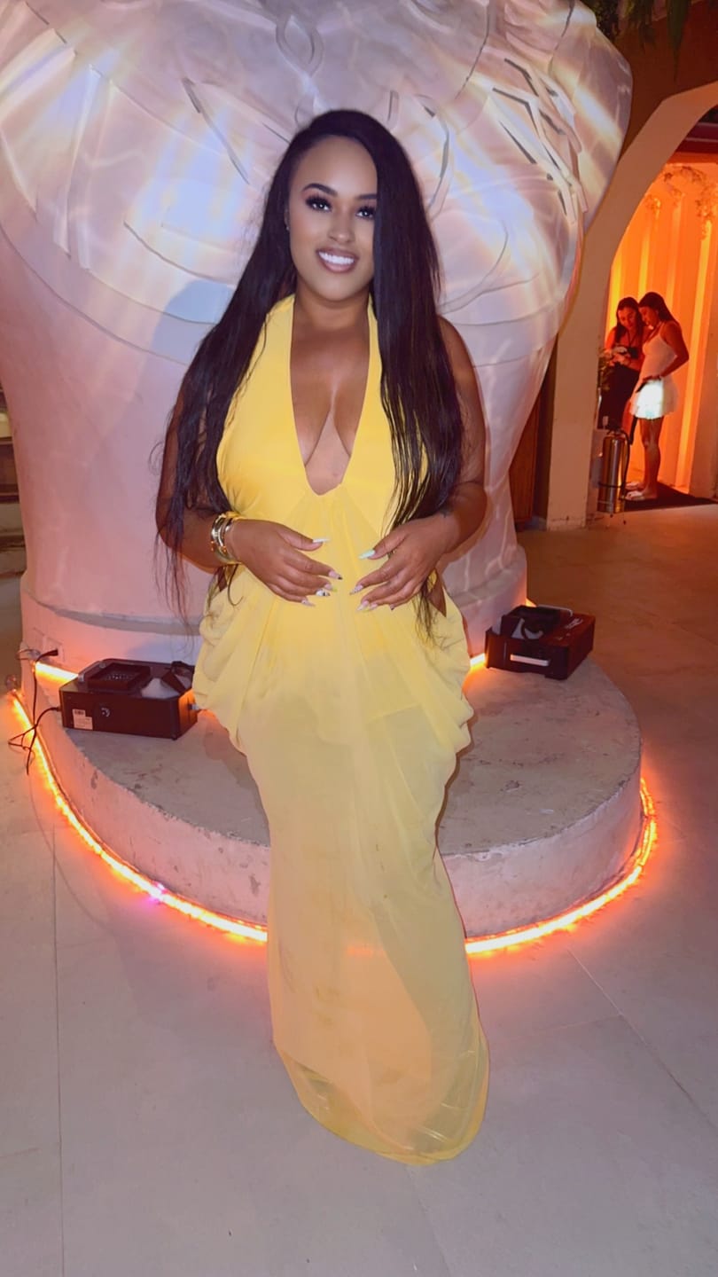 Customer photo review of Sienna Draped Cutout Dress