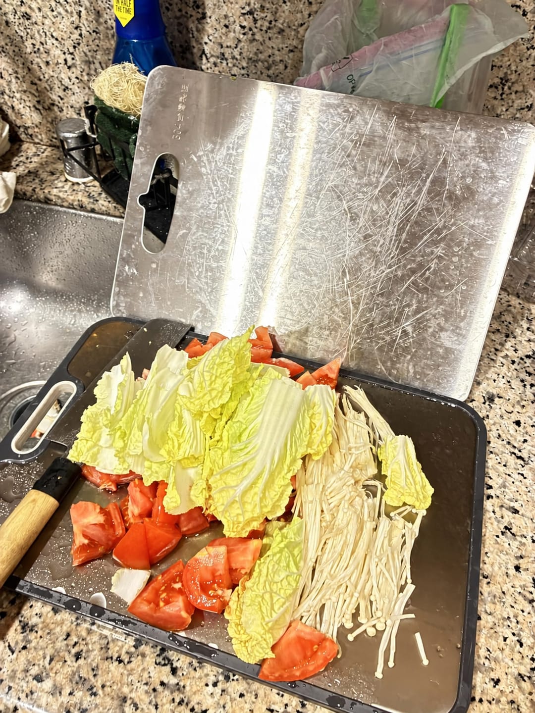 Customer photo review of Two-Sided Titanium Cutting Board