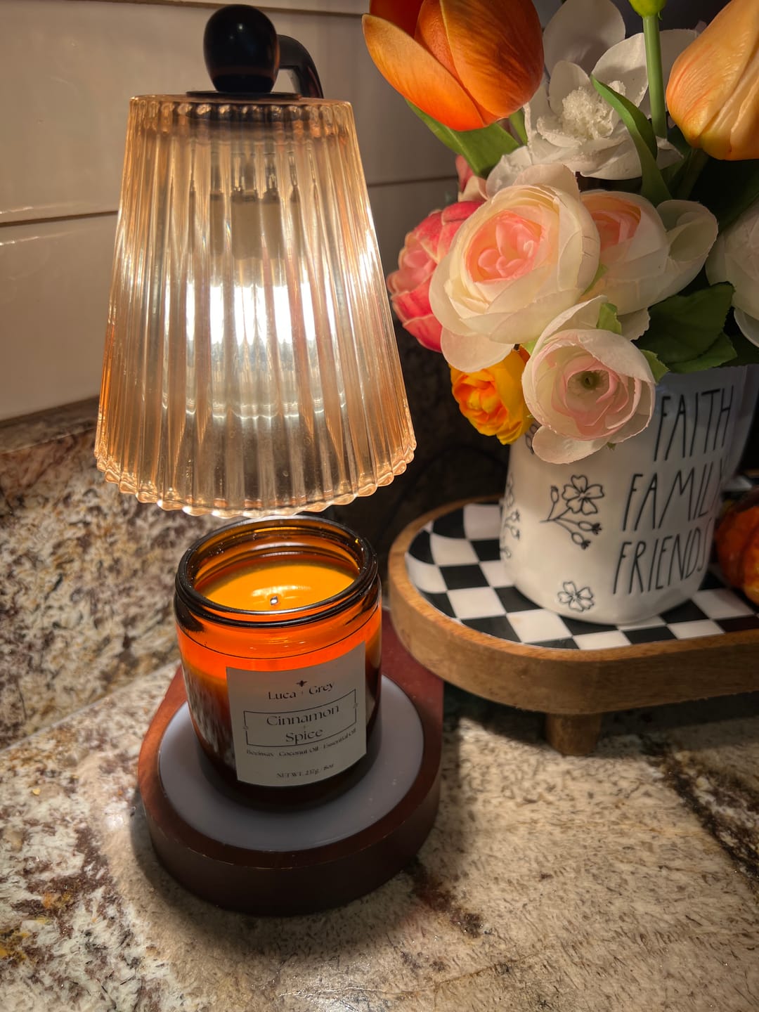 Customer photo review of Cinnamon + Spice Beeswax Candle