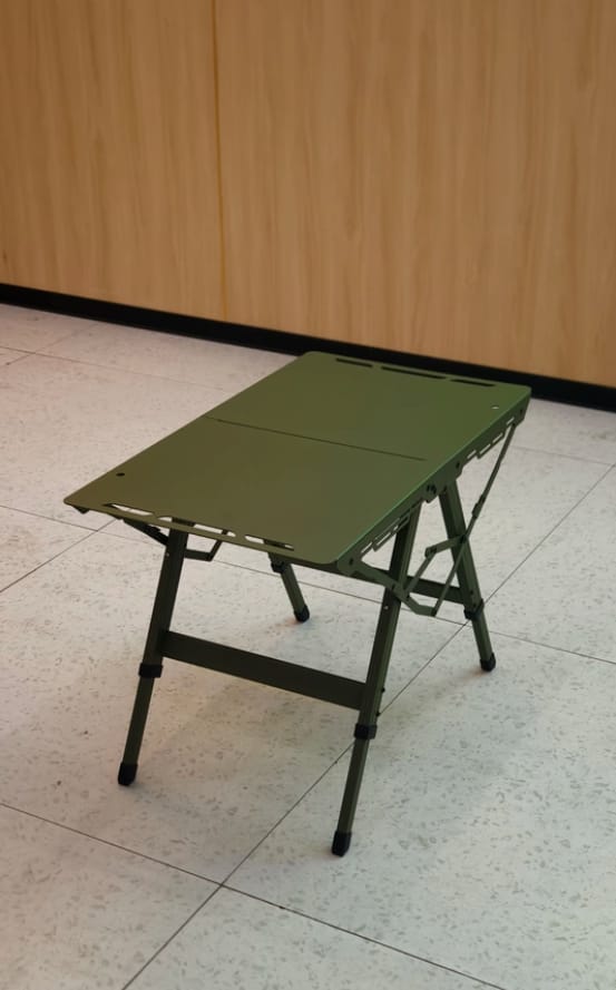 Customer photo review of Portable Aluminum Alloy IGT Camping Table Height Adjustable Folding Outdoor Table with Quick