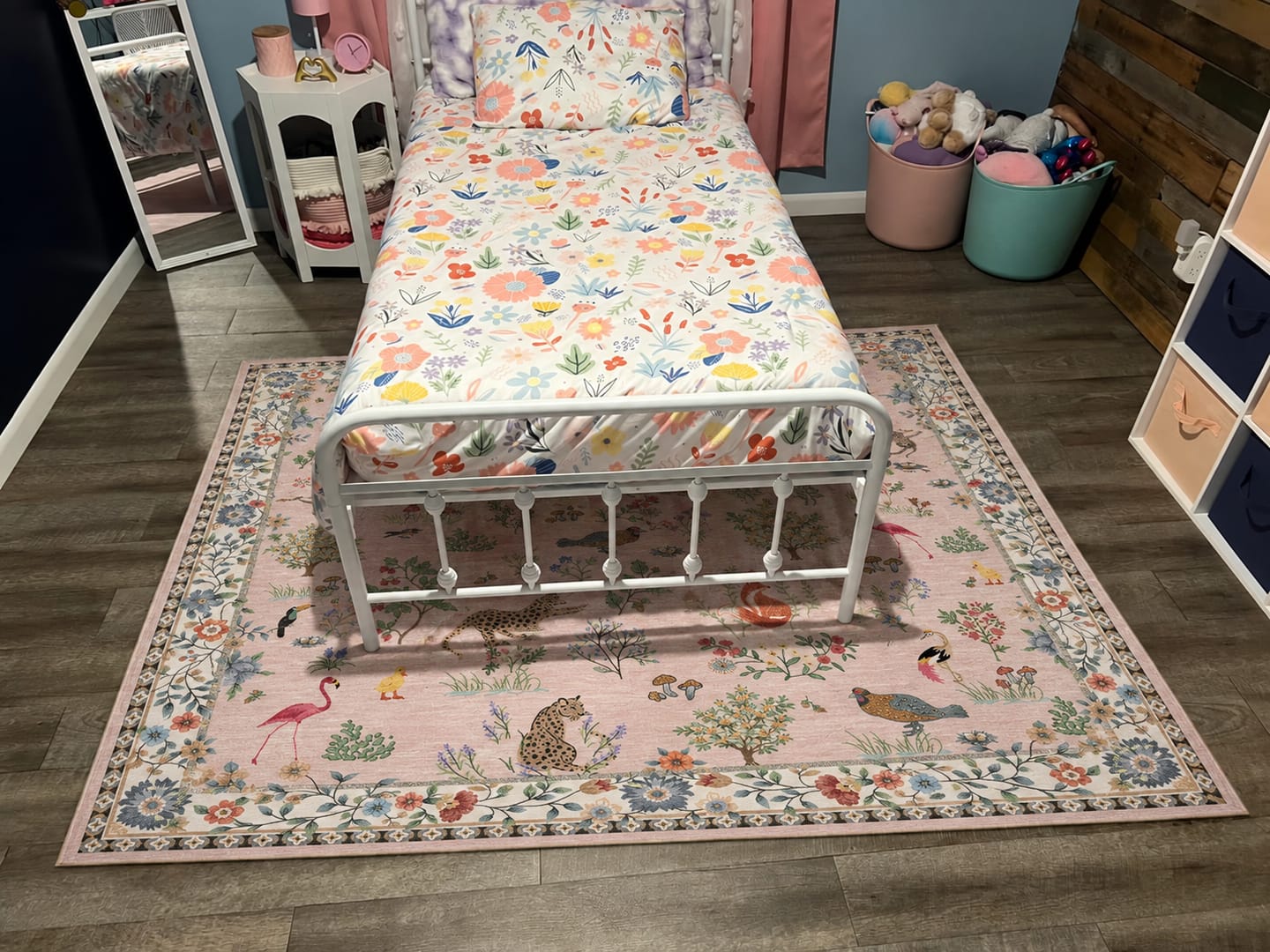 Customer photo review of Elio Washable Area Rug - Pink