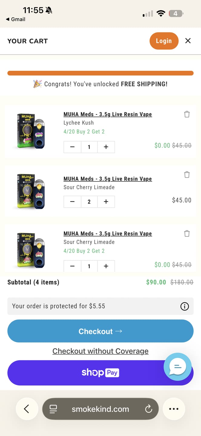 Customer photo review of MUHA Meds THCa 510 Cartridge - 2G