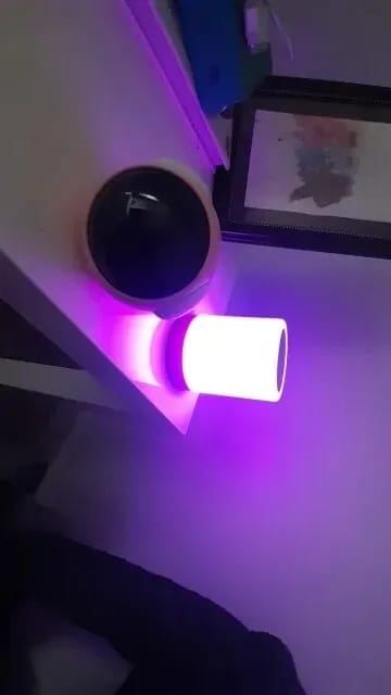 Customer photo review of Colour-Changing Table Lamp for Bedside, Remote Control, 12 cm