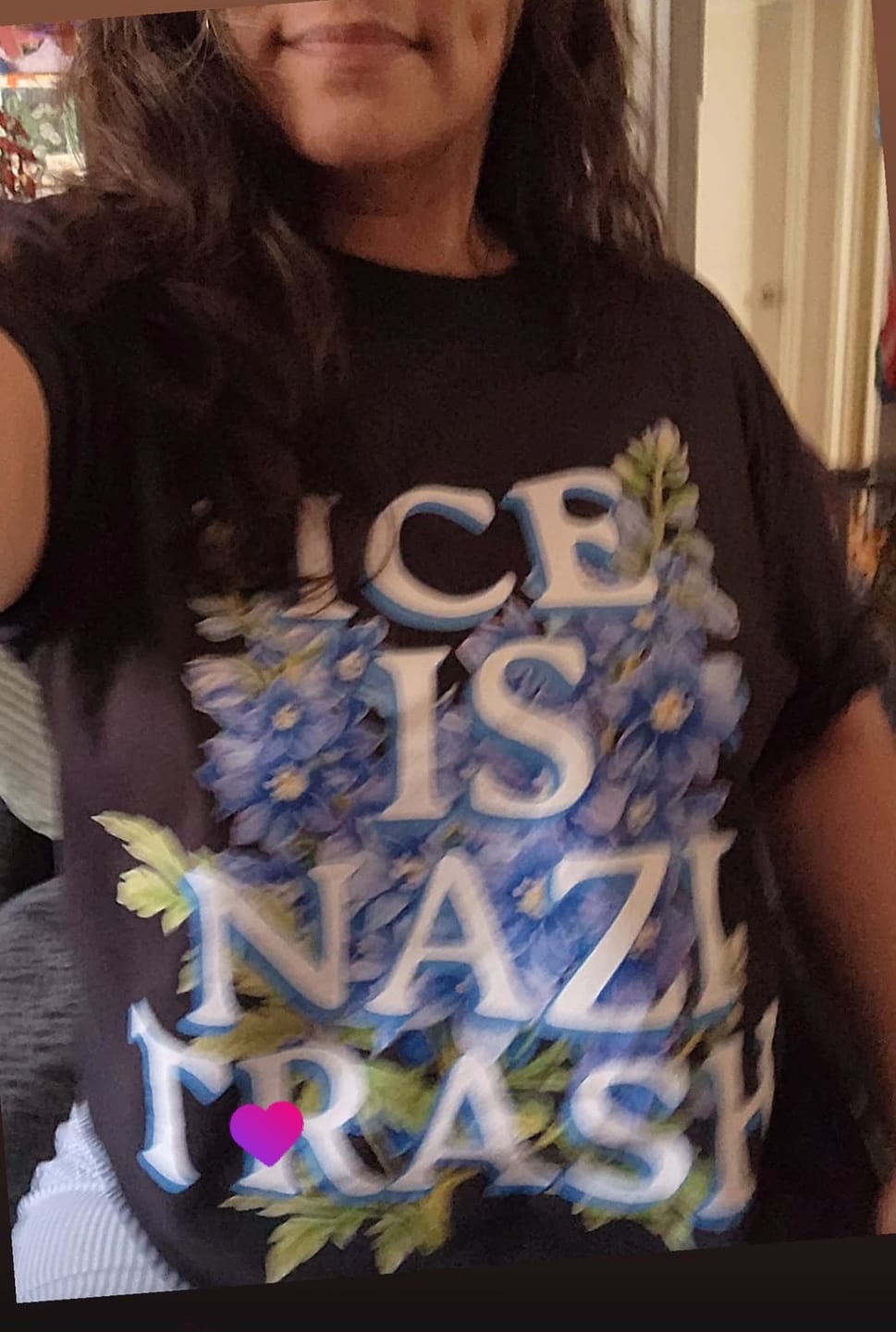 Customer photo review of ICE is Nazi Trash Tee