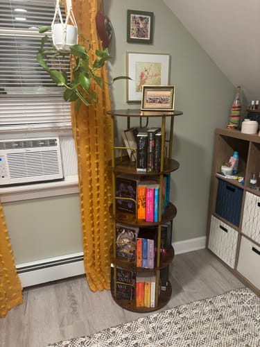 Customer photo review of Flycity 3-5 Tier Rotating Bookshelf With 360° Spinning Display